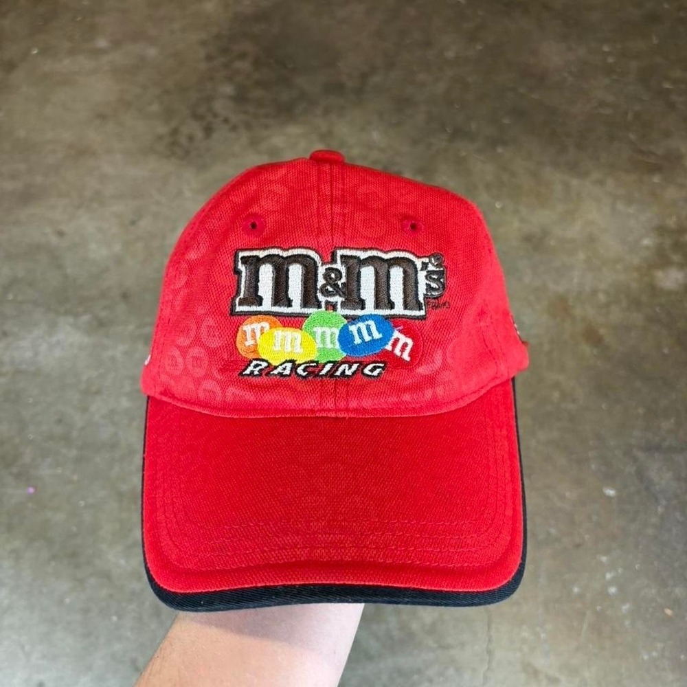 Vintage y2k Red M&M's Racing NASCAR hat